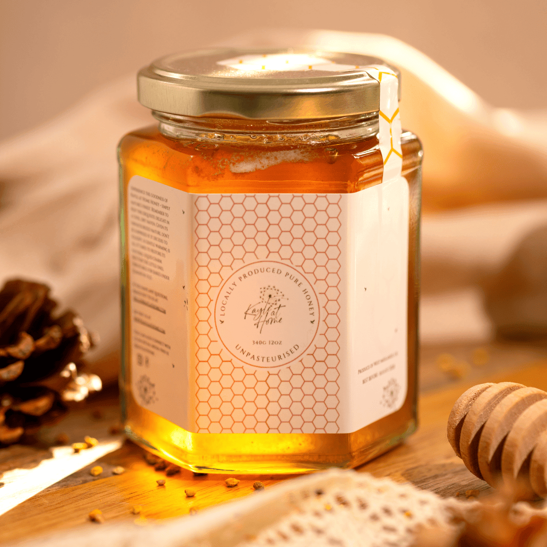 Raw Wildflower Honey – 340g Pure, Unpasteurised & Locally Harvested in West Midlands - Kayle at Home