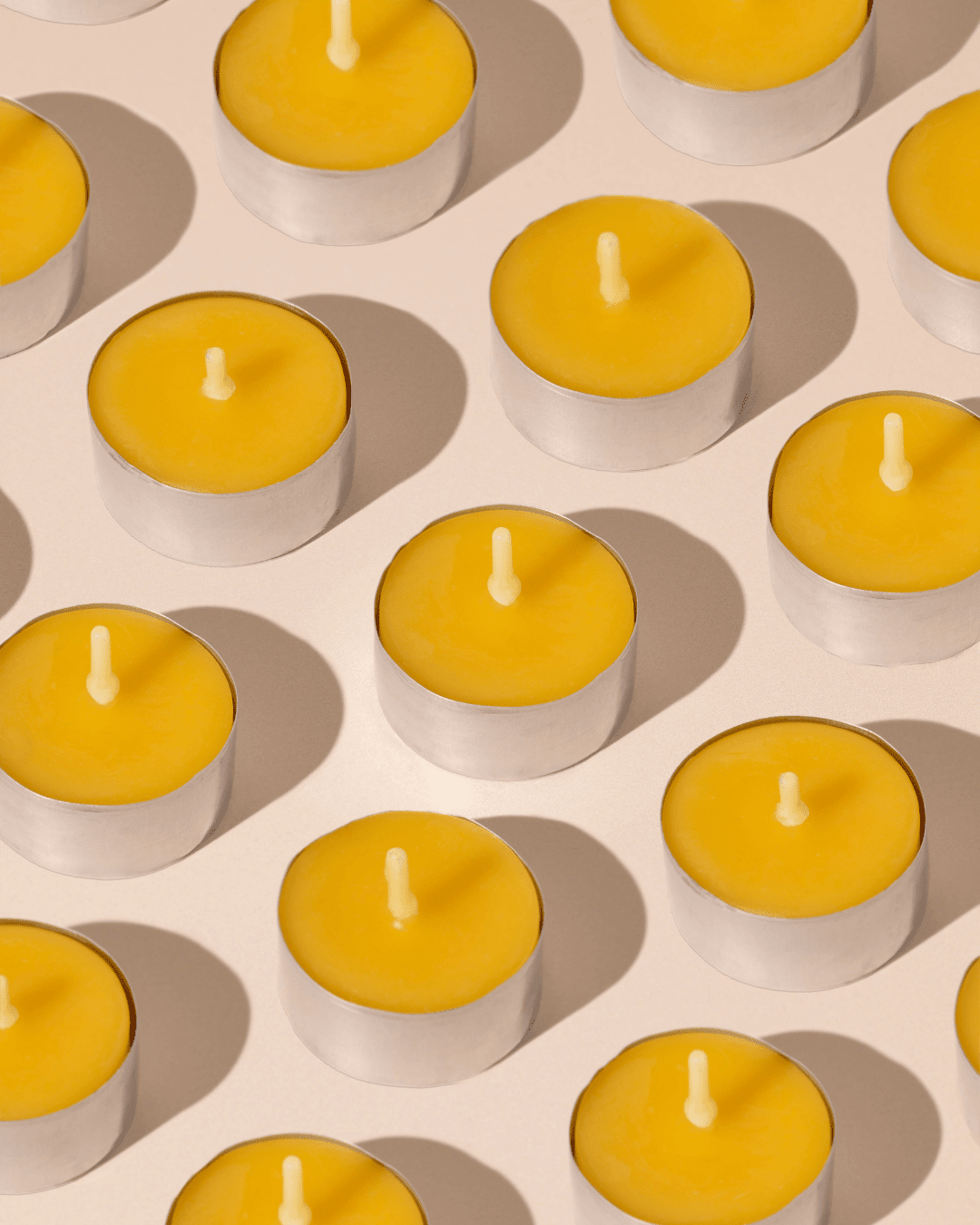 Pure Beeswax Tealights – Handmade in the UK, Clean & Non - Toxic Burn - Kayle at Home